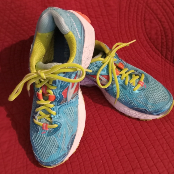 Brooks Ravenna 5 Women's 8.5 M Running Shoes. Aqua,Coral,Lime.       FF216 - Picture 7 of 9